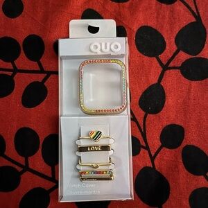 BNIB Quo Beauty Pride Rainbow Watch Cover & Band Slide on Charms